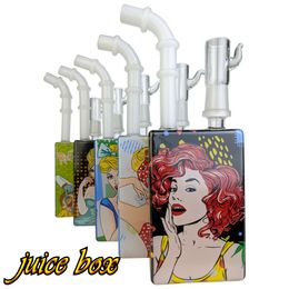 smoking pipes juice box mini glass beaker bong large Percolator bubbler oil rigs