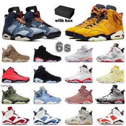 2023 Top quality mens women jumpman 6 6s basketball shoes hotsaling tvs yellow olive hommes triple black outdoor warking sneakers high ogJORDON JORDAB