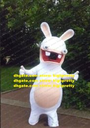 Rayman Raving Rabbids Rabbit Mascot Costume Adult Cartoon Character Outfit Suit Festival Celebration COSPLY Role-play zz7915