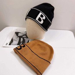 Beanie/Skull Caps Knitted Beanie Hat Winter Bonnet Unisex Cashmere Caps Men hat boys lightning delivery Letters Casual Outdoor Black Brown Knit Hats Furry