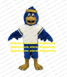 Blue Hawk Eagle Falcon Mascot Costume Adult Cartoon Character Outfit Fashionable Morden Family Spiritual Activities zz7702