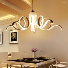 Chandeliers LED Octopus Chandelier Living Room Bedroom Restaurant Remote Control White Lampshade Wedding Lighting