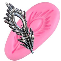 Baking Moulds Peacock Feather Shape 3D Craft Relief Chocolate Confectionery Silicone Mold Fondant Cake Kitchen Decorating DIY Tools