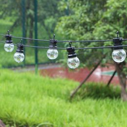 Strings 8/13/24M Led Globe String Fairy Lights Clear/Milky Christmas G50 Outdoor Waterproof Wedding Garden Party Patio Street Decoration