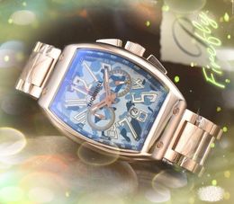 Big Mens Color Dial Watches Stopwatch Quartz Waterproof Calendar DAYDATE President Arabic digital timing run second business Montre De Luxe Watch