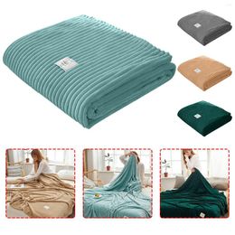 Blankets 100x120cm Coral Fleece Blanket Flannel Warm Soft Solid Color Bedspread Office Lunch Break Small For Kids #40