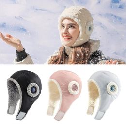 Bandanas Unisex Winter Snow Skiing Windproof Solid Color Beanies Bomber Cap Warm Hat Earflap Russian