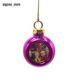 6cm Sublimation Christmas Ball Ornaments Shatterproof Xmas Tree DIY Ornaments Blanks Colourful Hanging for Party Decoration Crafts 6 Colours bulb