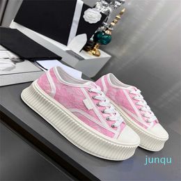 Casual Shoes Lace-Up Running Trainers Woman Shoe Sneakers White Women Travel Lady Thick Soled Designer Platform Gym Sneaker 100%