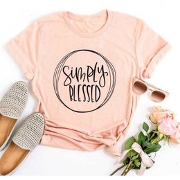Simply Blessed Pure T-shirt Mom Christian Tees Tops Unisex Jesus Bible Slogan