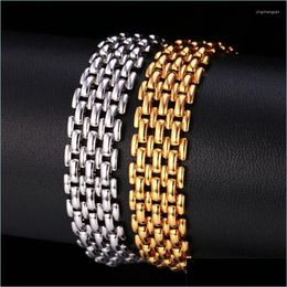 Bangle Bangle Kpop Chain Bracelets Gold/Sier Colour Classic Simple Daily Accessories Bangles For Women Men H214 Drop Delivery 2022 Jew Dhvx7