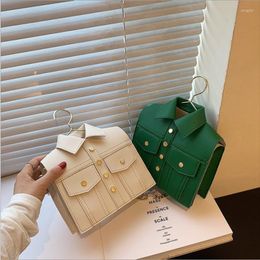 Duffel Bags Unique Novelty Shirt Shaped Women Handbags Ladies Jacket Purse Crossbody Lock Chain Shoulder For Girls