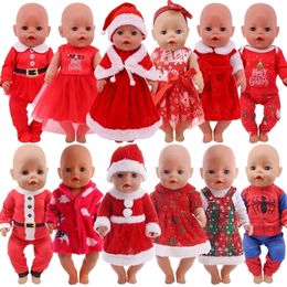 Dolls Free Doll Clothes Sweater Doll Shoes Boots For 1618 Inch Girl 43cm Born Baby Clothes Christmas Our Generation For Girls 221102