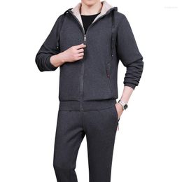 Men's Tracksuits Male Plus Size Men Warm Thick Men's Track Suit Sportswear Fitness Clothes Sets Autumn Hoodies Pant Clothing 8XL