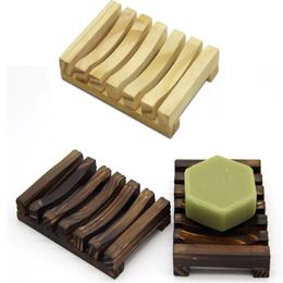 Natural Wooden Soap Dish Anti-slip Bathing Soap Tray Holder Storage Soaps Rack Plates Box Container Bath Shower Plate Bathroom