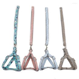 Dog Collars Adjustable Pet Cat Harness Leash Vest Puppy Small Outdoor Walking Supplies Chihuahua Strap Belt Accessories