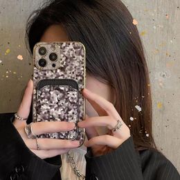 Designers Phone Cases 8 Styles For IPhone 14 Pro Max 13 12 11 XS XR 8 7 Fashion Plaid Painting Luxury Card Pocket leather Phonecase Cover