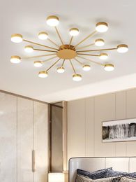 Ceiling Lights Modern Minimalist Gold/Black Acrylic LED Lamp Nordic Home Interior Lighting Living Room Bedroom Kitchen