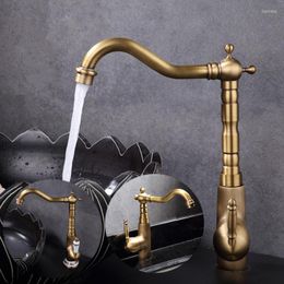 Kitchen Faucets Copper European Retro And Cold Faucet Bathroom Counter Washbasin Cocina Accesorio Accessories EZ50ST