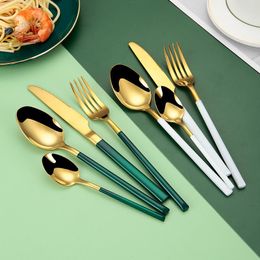 Dinnerware Sets 4pcs Stainless Steel Cutlery Set Kitchen Tableware Steak Knife Fork And Spoon Kit Anti-rust Eating Utensils For Home