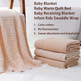 Blankets Swaddling 6 Layers Baby Receiving Bamboo Cotton Infant Kids Swaddle Wrap Sleeping Warm Quilt Bed Cover Muslin 221103
