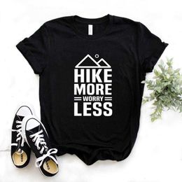 Hike More Worry Less Women T Shirts Tshirts Casual Funny Shirt For Lady Top Tee
