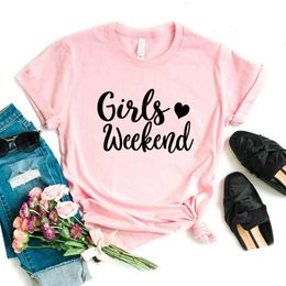 Girls Weekend T Shirt Print Women Tshirts Casual Funny For Lady Yong Girl Top Tee