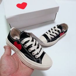 Classic casual kids 70 canvas shoes star Sneaker chuck 70 chucks 70s Children baby toddler infants Big eyes red heart shape platform children sneakers