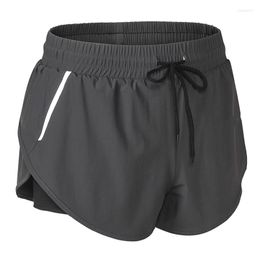 Shorts Shorts Summer Quick Dry Fake 2 in 1 Riflettente a doppio ponte yoga fitness jogging allenamento di allenamento pantaloni corti