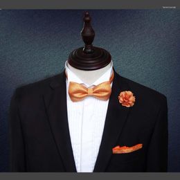 Bow Ties Fashion Silk Tie Skinny Mens Knit 5 PCS/PAIR Pocket Square Fake Collar Womans Clothing Fashionable