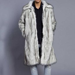 Men's Fur Faux Fur 2018 Neue Herbst Winter Neue männer Quadratischen Kragen Faux Nerz Pelz Langen Mantel Hochwertigen Mann komfortable Dicke Warme Windjacke T221102