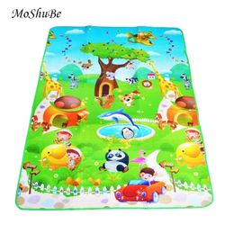 Play Mats Baby Mat 180x120x0.5cm Double Side DinosaurAnimal Car Children Floor Carpet Kids Crawling Rugs Game Pad Gym Cushion 221103