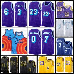 Basketball Jersey Basketball Jersey Mens Youth Basketball Jersey LeBron 23 6 James S-2XL Russell 0 Westbrook Anthony 3 D