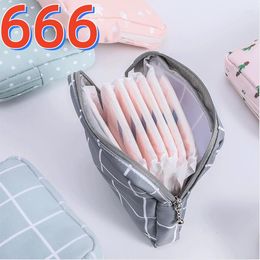 Cosmetic Bags Women Girl Sanitary Napkin Pad Bag Organiser Holder Towel Makeup Travel Zipper Case Pouch Diaper Purse Storage