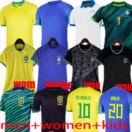 2022 2023 BrazilS soccer jersey MARCELO PELE PAQUETA NERES COUTINHO FIRMINO JESUS VINI JR 22 23 BrasilS Ronaldo Ronaldinho football shirt kids kit Men women