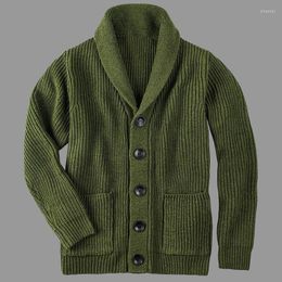 Men's Sweaters Wool Designer Men's Spring Cardigan Thick Korean Autum Brand Fashion Cable Knit Sweater Jacket Male Casual Outwear Coats