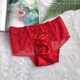Underpants Man Sexy Lace Panties Gay Male Sissy Lingerie Ruffle Bulge Pouch Briefs Underwear Men Jock Strap