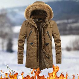 Men's Down Men 2022 Winter Plus Long Warm Thick Hood Parkas Jacket Coat Autumn Outwear Outfits Classic Windproof Pocket Parka G3