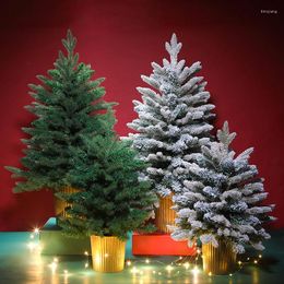 Christmas Decorations 60/90cm Artificial Tree PE Home With Snow Ornament Decoration