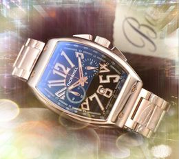 Big Mens Color Dial Watches Stopwatch Quartz Waterproof Calendar DAYDATE President Arabic digital timing run second business Top Quality Watch