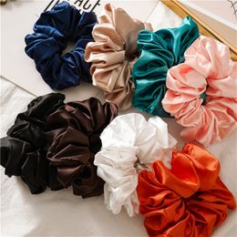 Oversized Scrunchies Big Rubber Hair Ties Plain Elastic Hairband Girl Ponytail Holder Women Hair Accessories