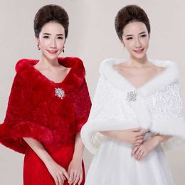 Off Shoulder Faux Rabbit Fur Shawl Shrug Brides and Bridesmaids Light Luxurious Scarf Wrap for Wedding Dresses