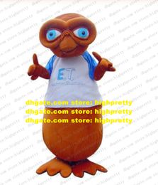 E.T. Alien Mascot Costume Extra-terrestrial Intelligent Beings Adult Cartoon Character Holiday Party Wedding Marriage zz7640