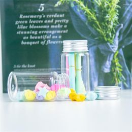 Storage Bottles 24Pcs 50ml Glass Container With Silver Screw Aluminum Lid Small Clear Craft Vial Suitable For Wishing Cosmetic Refillable