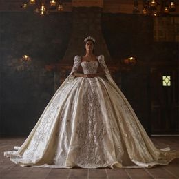 Princess Ball Gown Wedding Dresses Appliques Bateau Sleeveless Capes Sparkling Sequins Beads Embroidery Ruffles Floor Length Sparkling Bridal Gowns Plus Size