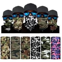 Outdoor Seamless Magic Scarf Ski Camo Half Face Mask Bandana Neck Warmer headband Turban Cycling Mask C1103