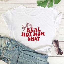 Real Mom T-shirts Funny Womens T Shirt Flame Shirts Happy Mothers Day Tees Women