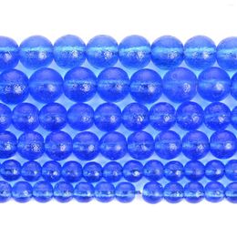 Beads Royal Blue Moldavite Czech Meteorite Natural Stone Round For Jewellery Making DIY Bracelets Accessories 6/8/10MM