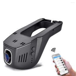 Jayzod 1080P 12MP 165 Degree Wide Angle WiFi DVR Camera Driving Recorder Dash Cam For Car Black