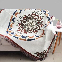 Blankets Chic Bohemian Throw Blanket Multifunction 2 Sides Sofa Covers Cobertor Tassel Dust Cover Air Conditioning For Bed B2